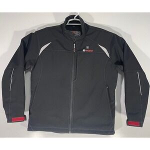 Bosch PSJ120L 12V Max Heated Jacket Black Softshell Mens Large Reflective Trim